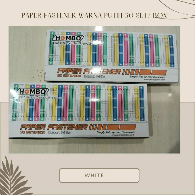 

Paper Fastener Warna Putih 50Sets/Box