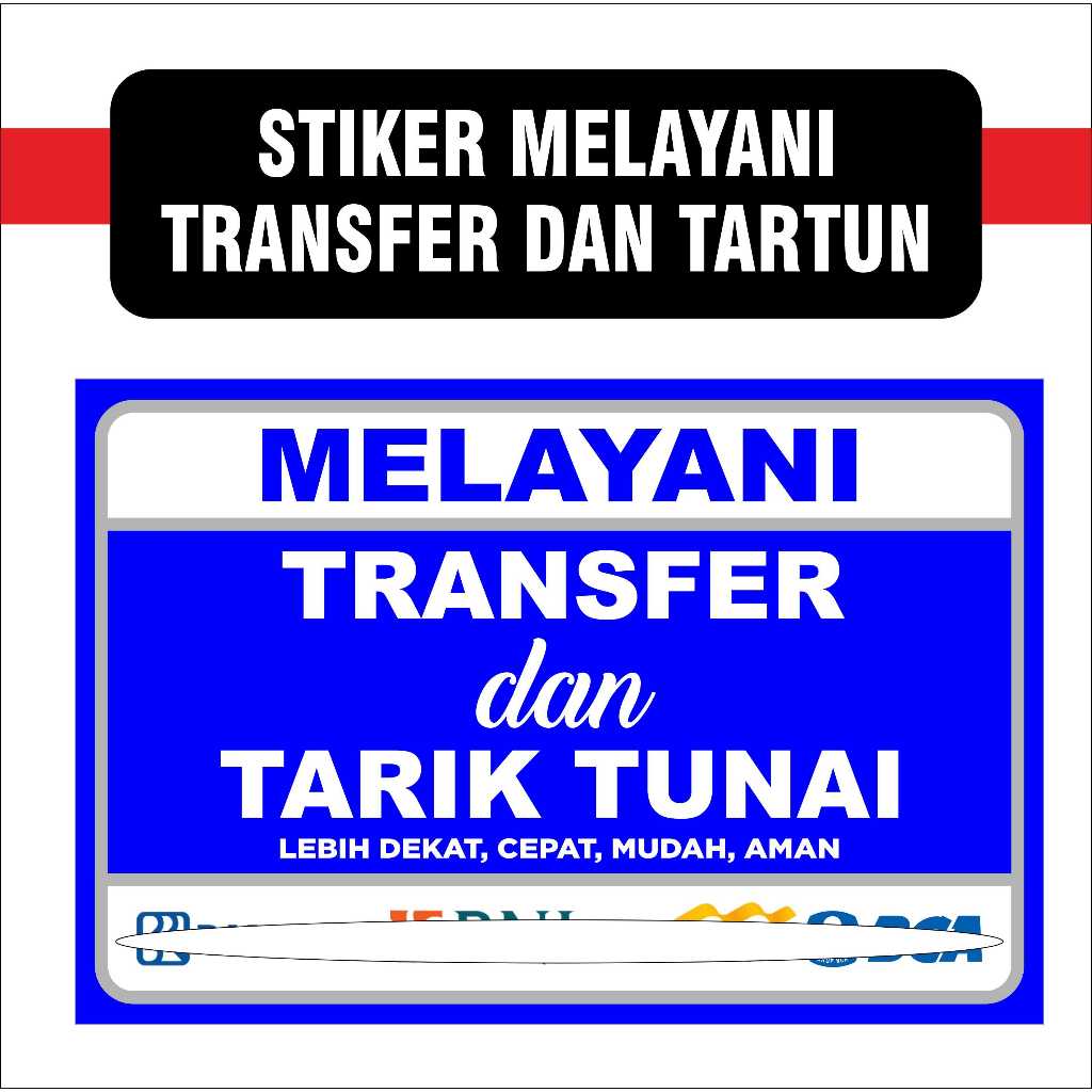 

STIKER MELAYANI TRANSPER DAN TARTUN + LAMINASI GLOSY