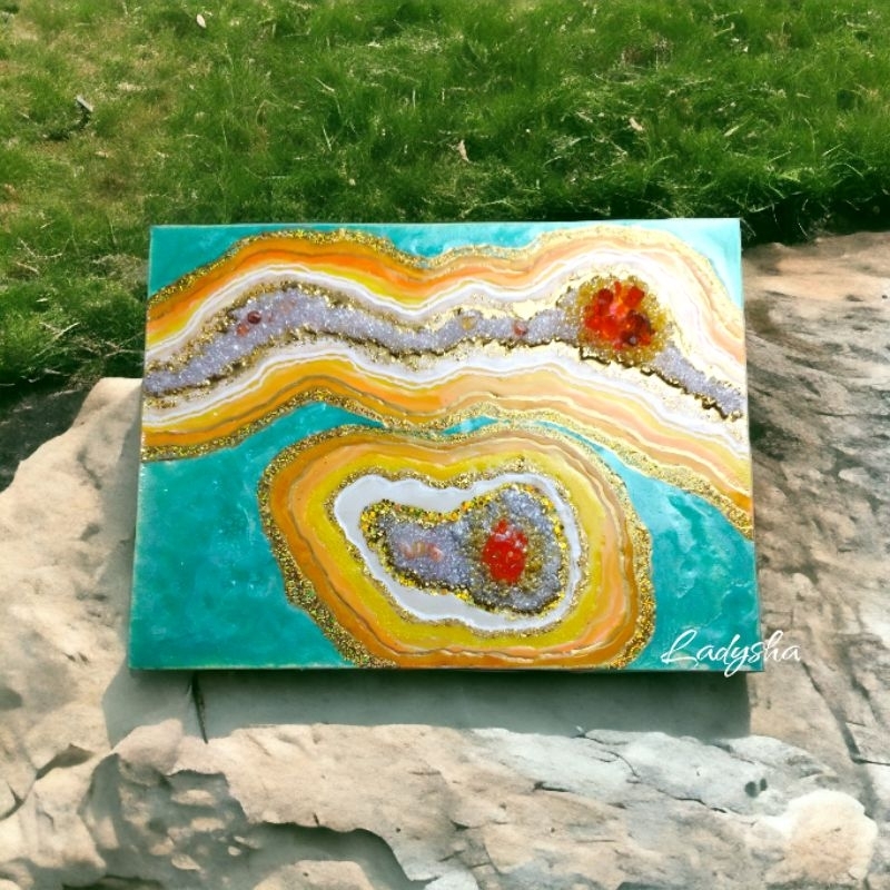 Geode Resin Art Healing Stones