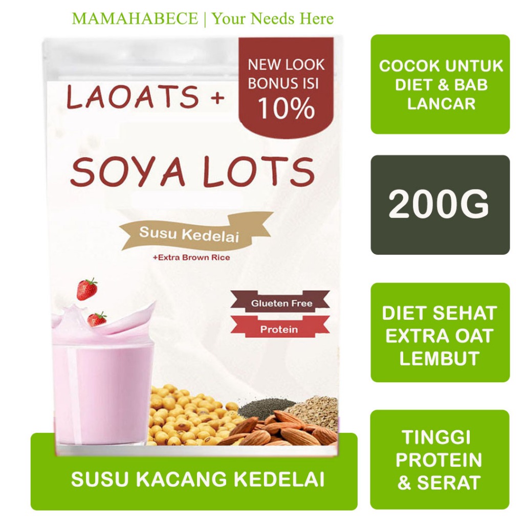 

Susu Kedelai Bubuk Protein Laoats (200G)