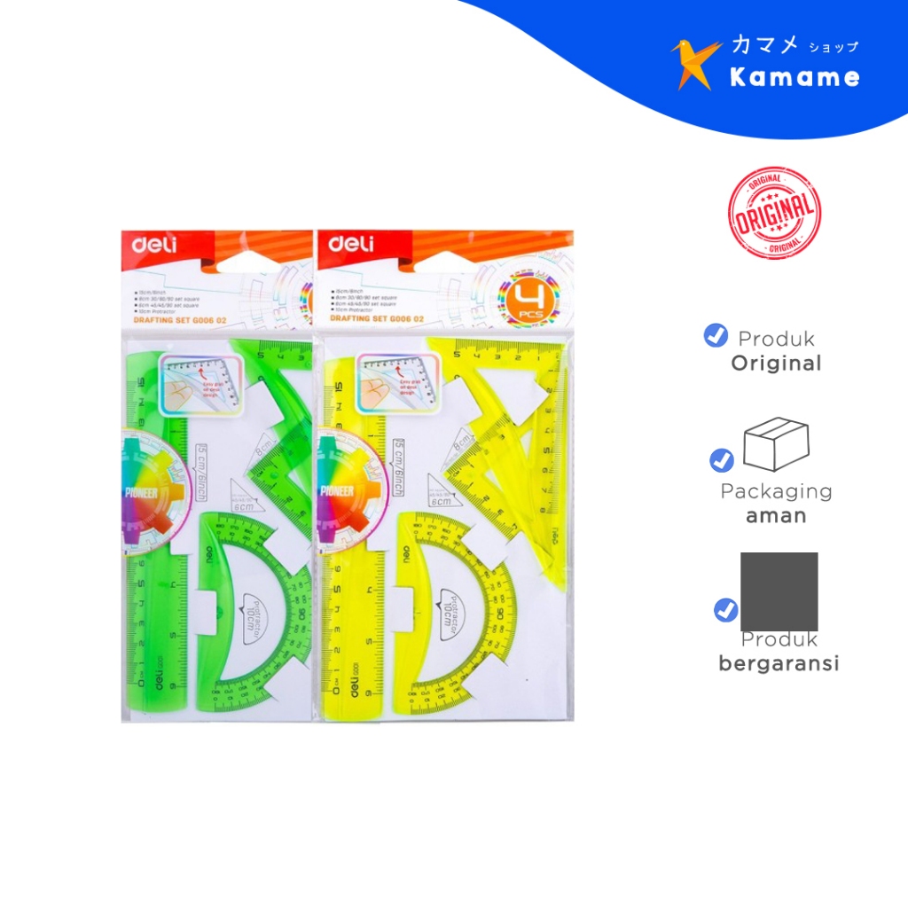 

Deli Ruler Set - EG00602 Penggaris Set Warna - Kamame