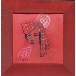 Lukisan Tatang Ganar Gadis Bali Latar Merah 2003