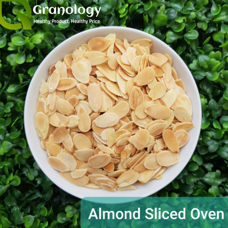 

Ready Stock (Kemasan Vakum) Roasted Almond Slice / Kacang Almond Slice Oven (100 gram) by Granology