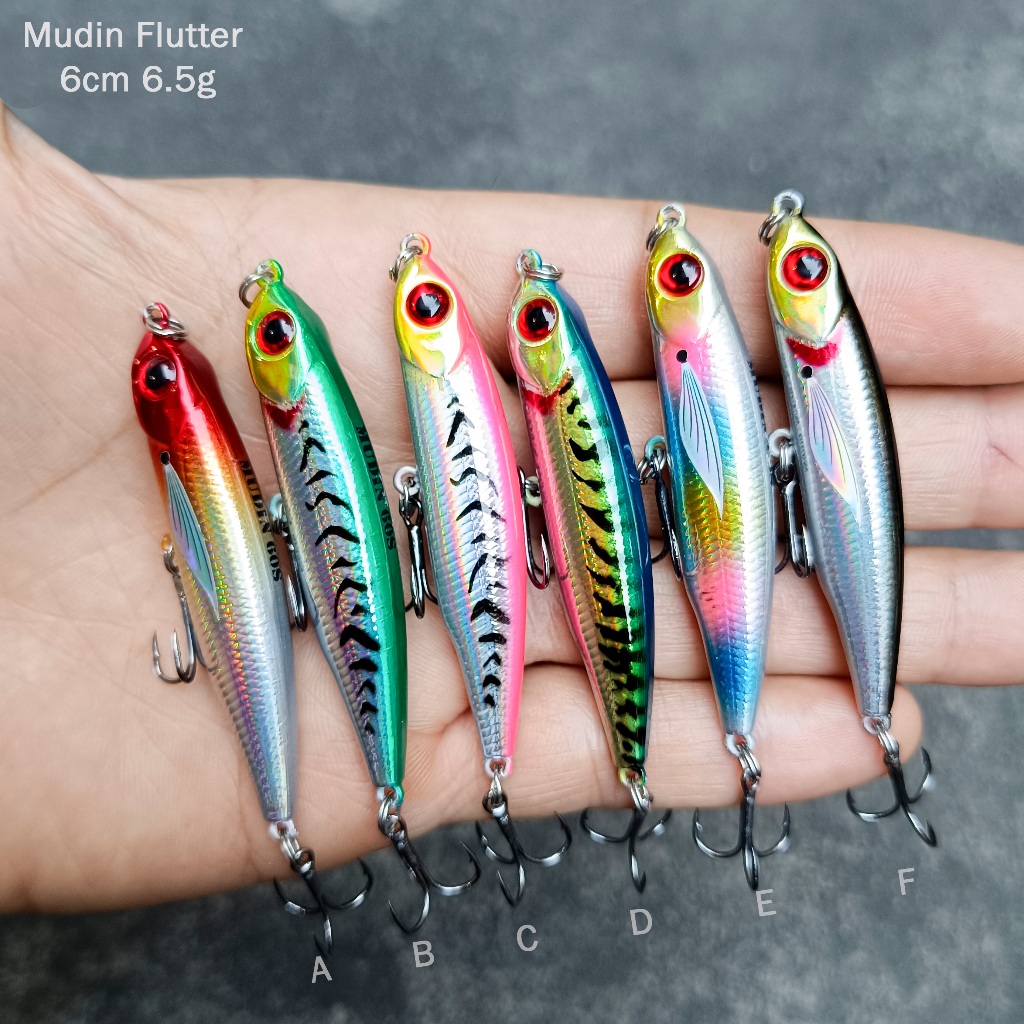 Lure Mudin Flutter Stick Sinking 60s - Umpan Pancing Stickbait - Pensil Sinking