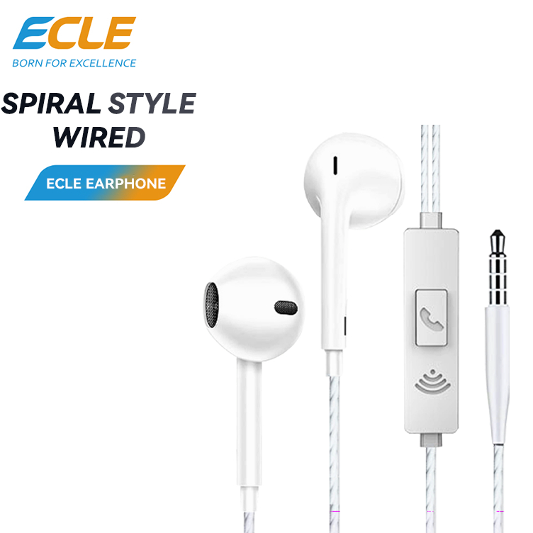 ➱➴≛❉ ECLE Wired Earphone Premium Sound Effect Headset Jack Audio 3.5 mm