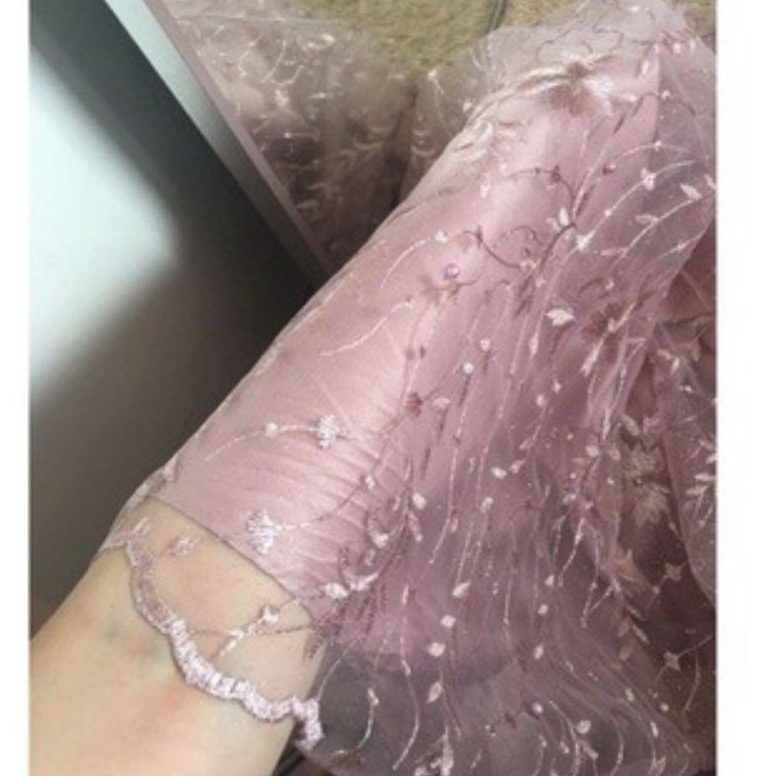 Pasti Untungi7I2u BEST SELLER Bahan Kain tile akar padi mutiara gliter/ bahan Tile akar mutiara / ka