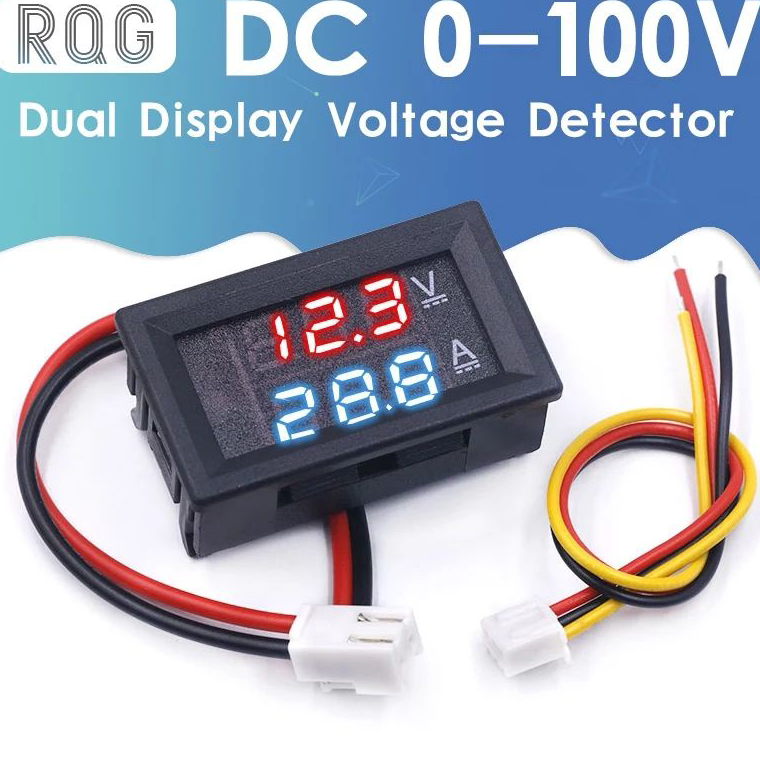 Promo 5.5 DISPLAY COMBO DUAL VOLT METER AMPERE METER DIGITAL  DC 0-100V/10A RED AND BLUE LED DISPLAY