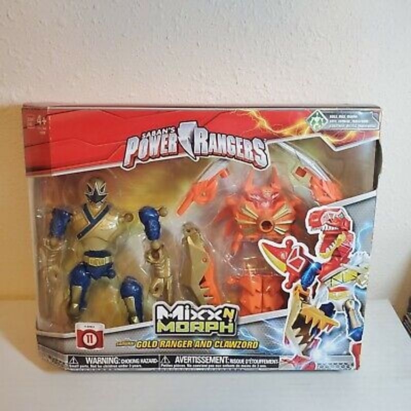 Original Bandai Saban's Power Rangers - Mixx N Morph - Gold Ranger & ClawZord