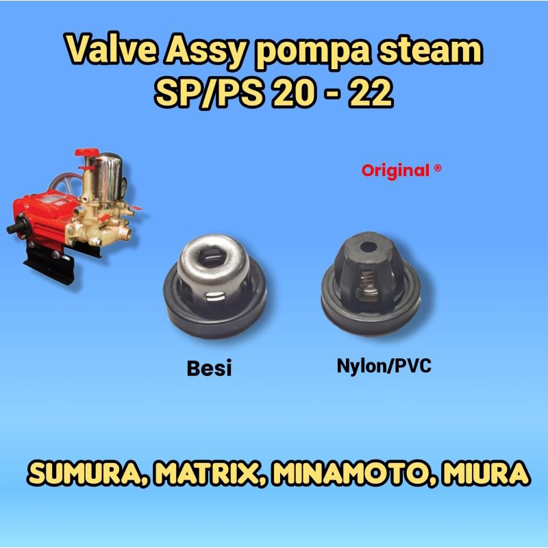 Valve assy pompa stim SP20 SP22 klep katup air power sprayer jet cleaner doorsmeer 5,5hp cuci semprot motor mobil
