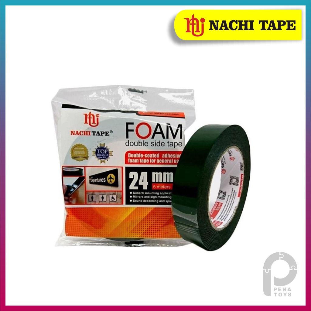 

Nachi double set foam double tape busa 24mm x 5 meter hijau