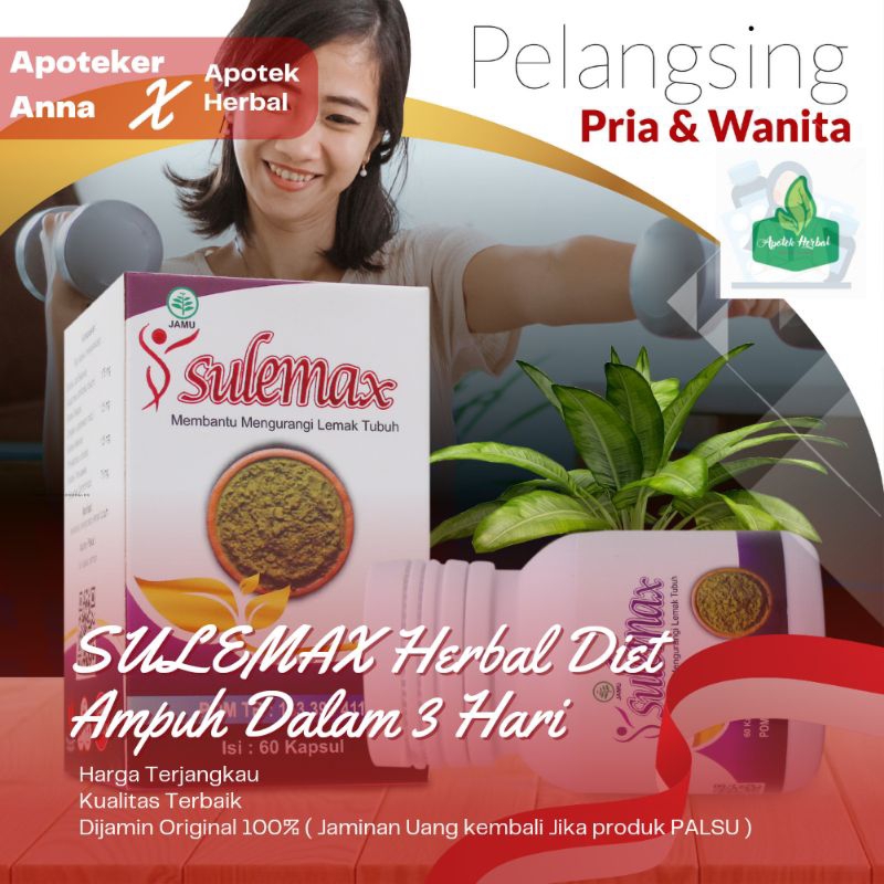 OBAT PELANGSING PERUT BUNCIT WANITA PRIA SULEMAX Penurun Berat Badan Dan Detoks Herbal Busui diatas 