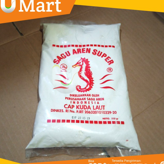 

Ready U Mart - Tepung Sagu Aren Super Cap Kuda Laut 500gr Campuran Bakso