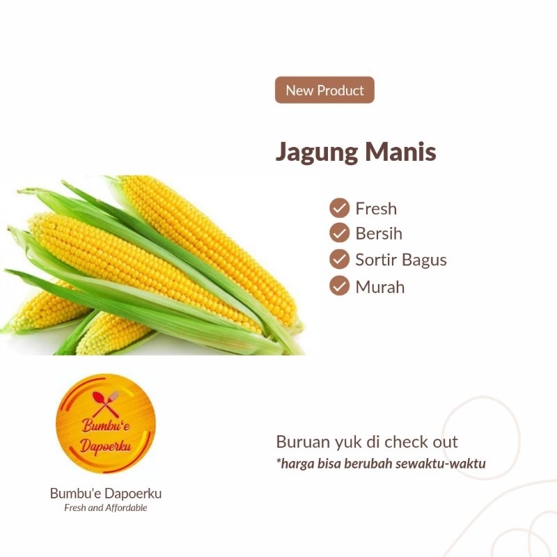 

Jagung Manis | Kirim Instan | Fresh Product