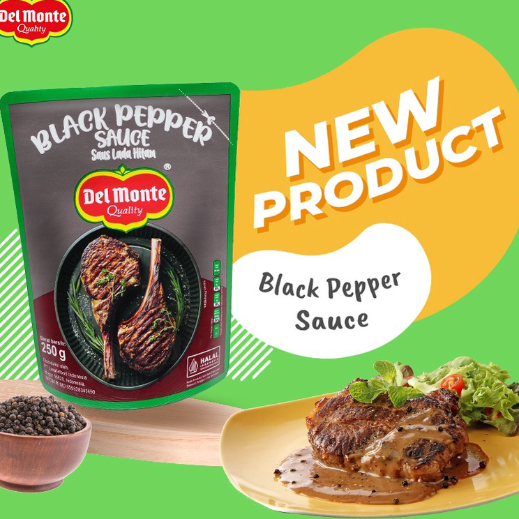 

➘✣✰ DEL MONTE BLACKPEPPER SAUCE 250GR DELMONTE SAUS LADA HITAM HALAL Best Terlaris