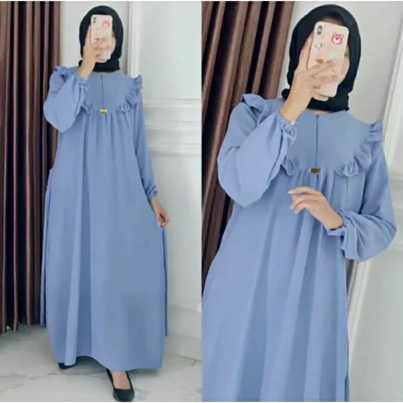 Gamis Namira Crinkle Halus Murah Melar Adem Dress Kekinian