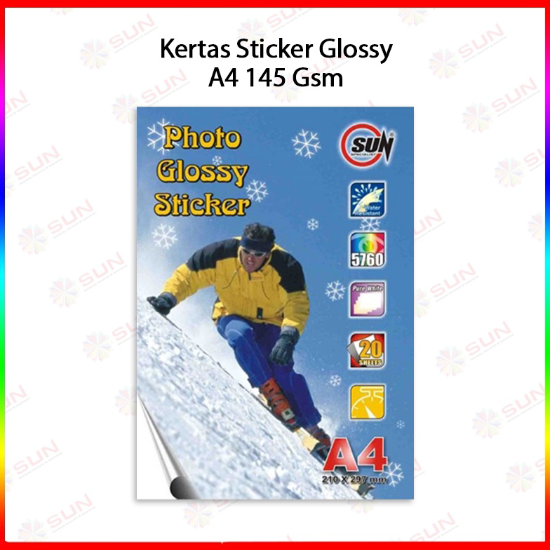

Terbaru 3.3 Kertas Stiker Foto Glossy A4 - Glossy Photo Sticker Paper 145 Gsm ( Support Printer Epson/Canon/HP/Brother Ori (Dye ) - 664, 003, 673, 001 )