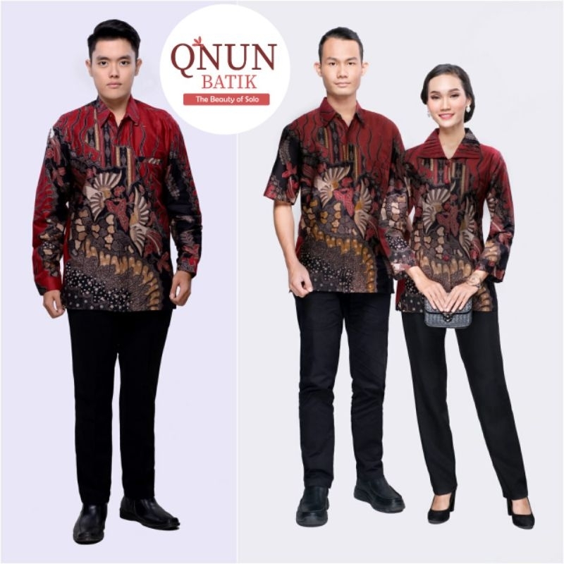 QNUNBATIK COUPLE/SARIMBIT BATIK BLUS KERIS MERAH