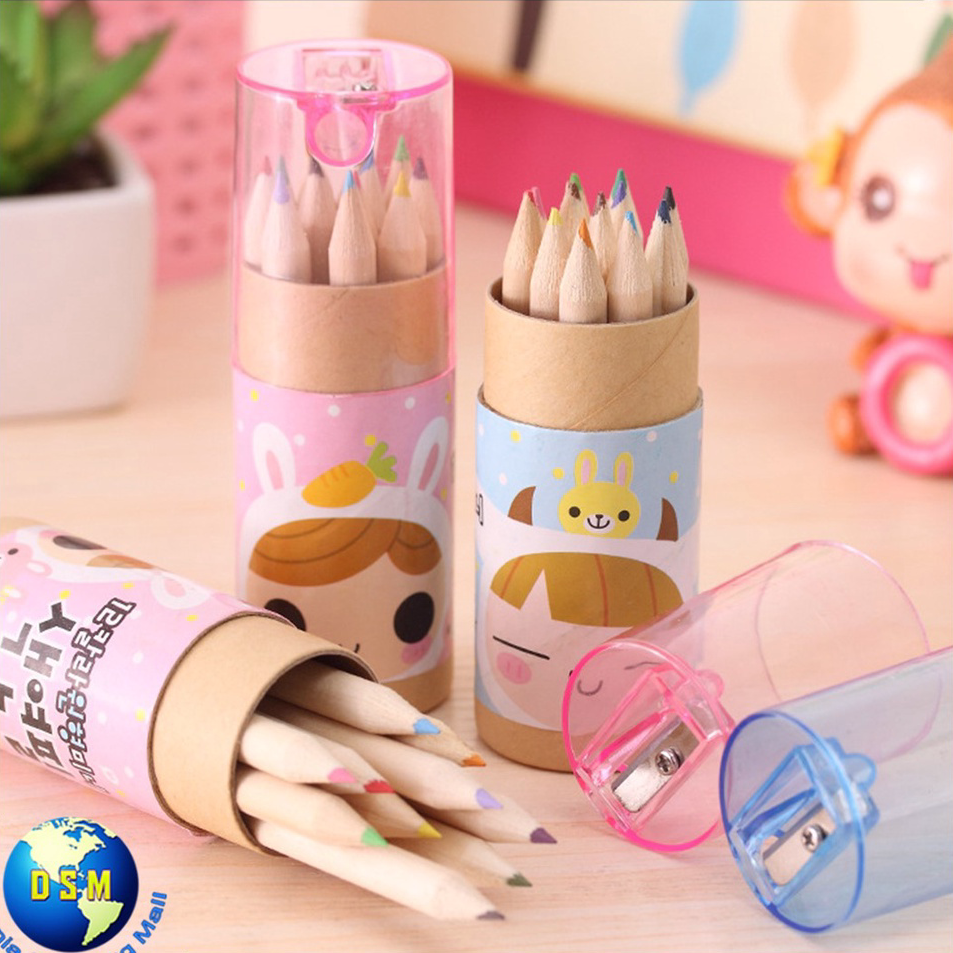

Serba Murah DSM Pensil Warna 12 IN 1 + Serutan Pensil Color Pencils Quality Pensil Warna Karakter Kemasan Tabung Murah