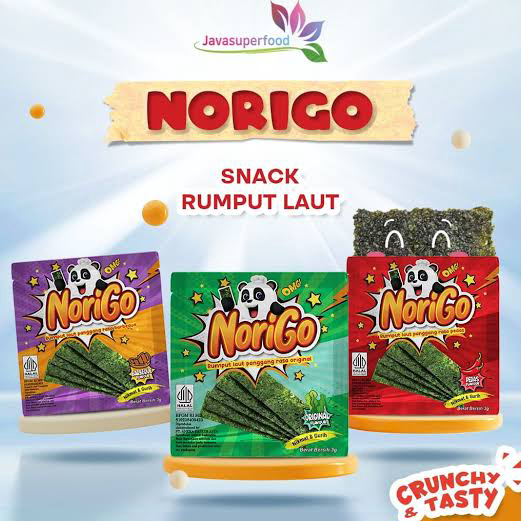 

➶⁎✶ Norigo | Rumput Laut Panggang | 12 Bks @ 3 Gr