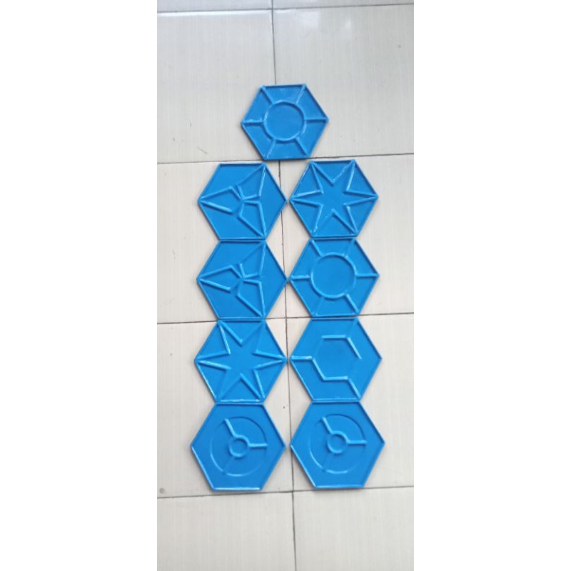 motif cetakan paving segi 6