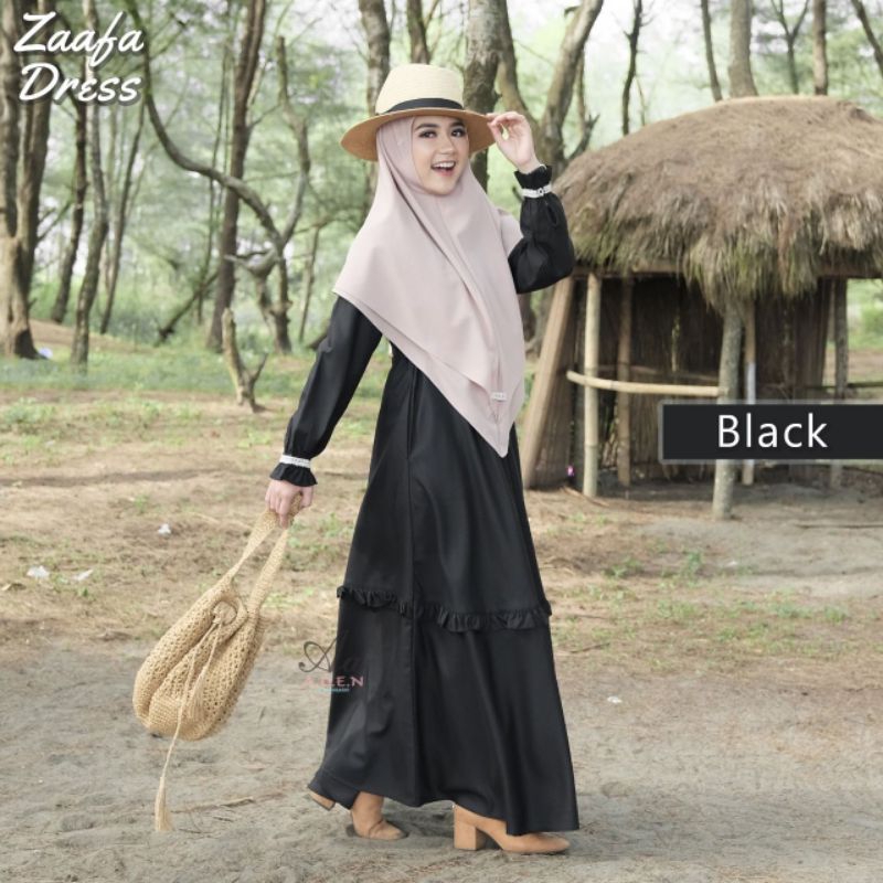 ZAAFA ORI ADEN HIJAB GAMIS HITAM BLACK