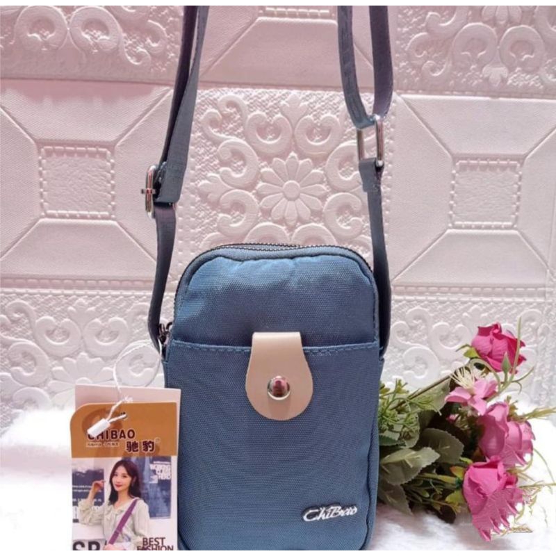 Tas selempang dompet HP wanita CHIBAO import original terbaru 1666 kanvas