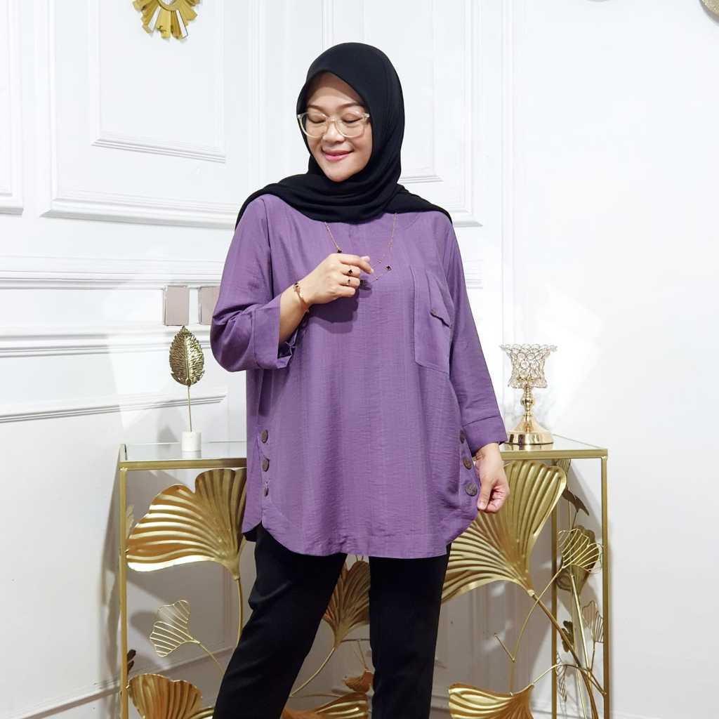 Clara Blouse | Atasan Wanita Rayon Ld 116 | Atasan Wanita Jumbo By. Teh Diana Fashion