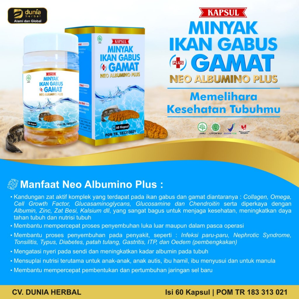 MINYAK IKAN GABUS  PLUS GAMAT NEO ALBUMINO