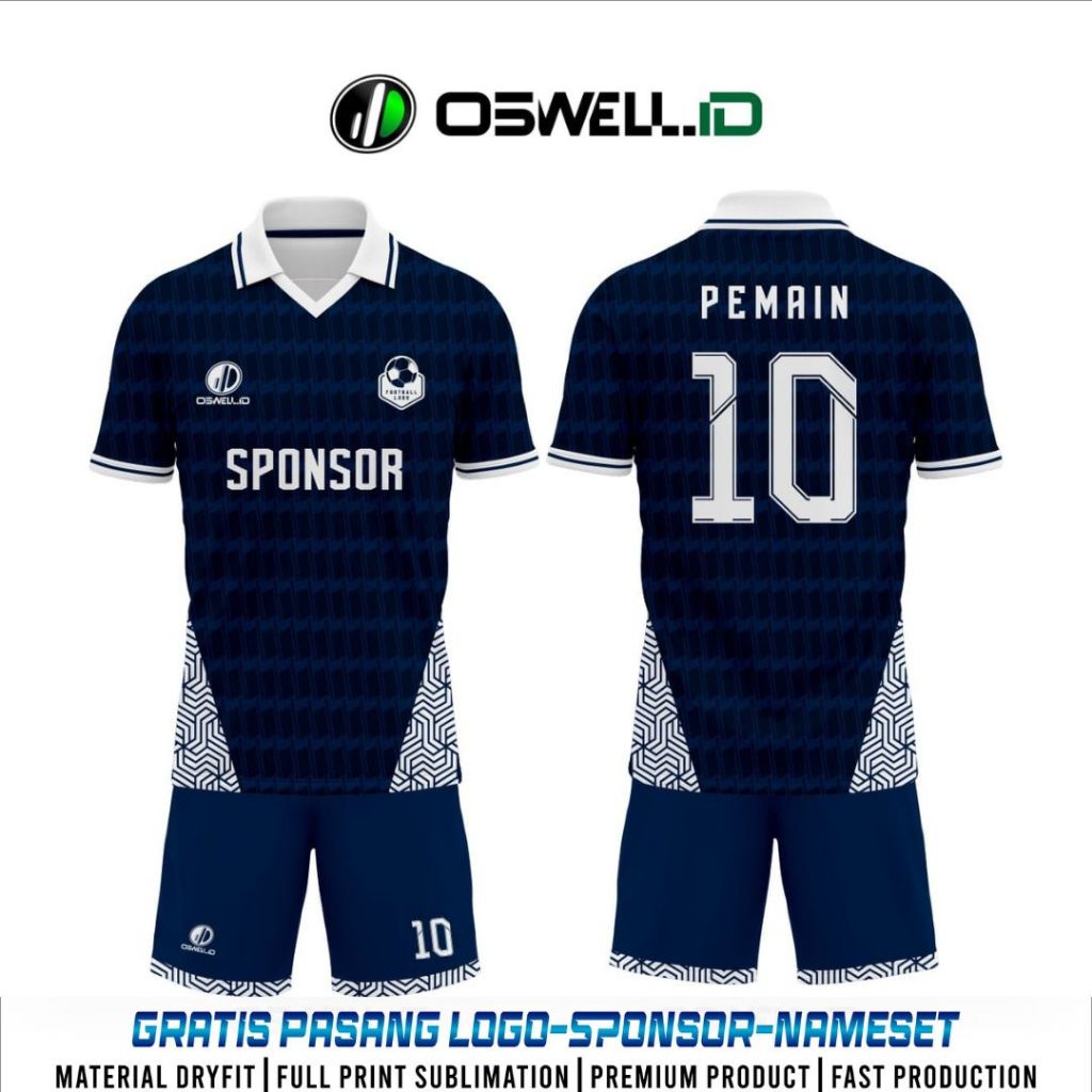 BAJU JERSEY FUTSAL DAN SEPAK BOLA FREE CUSTOM FULL PRINTING PREMIUM  [KODE OSWELL FO OS49]