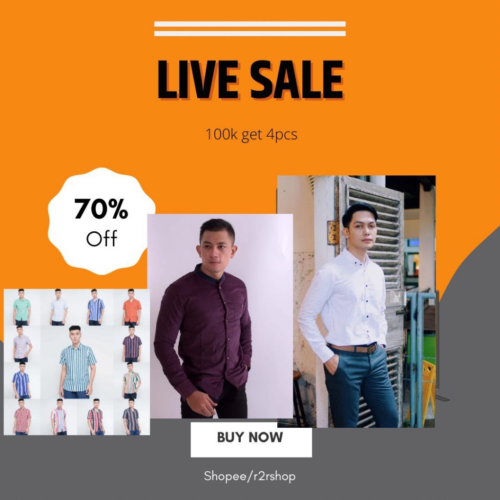 kemeja pria motif polosan motif hawaii pantai