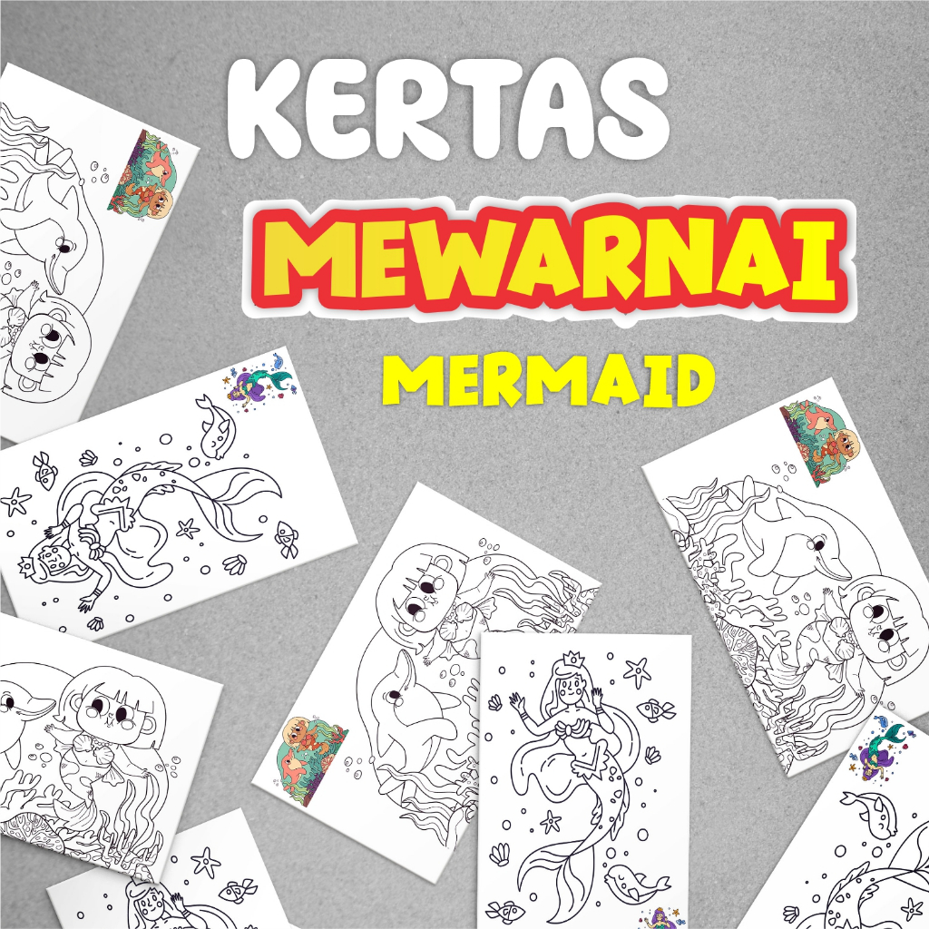 

Kertas Mewarnai Untuk Anak Bahan Tebal - Mewarnai Mermaid
