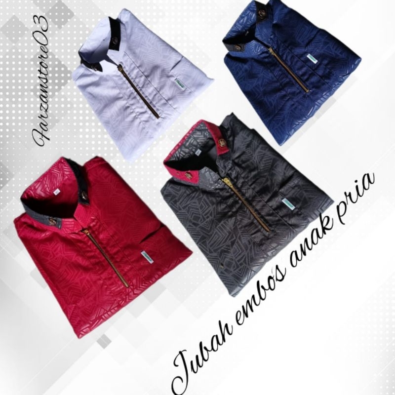 original jubah embos anak pria/gamis sultan anak