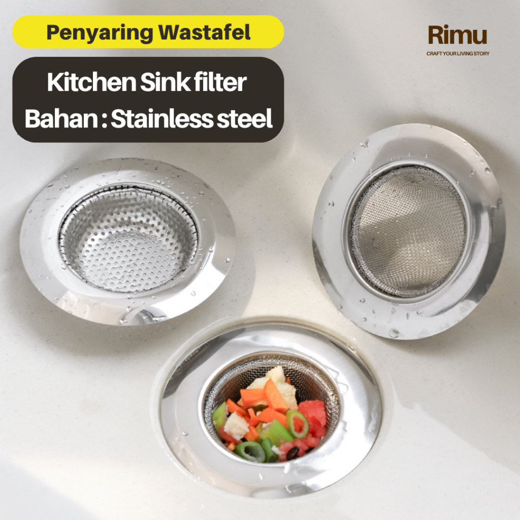 RIMU Sink Filter Saringan Wastafel Bahan Stainless Steel Jaring Wastafel