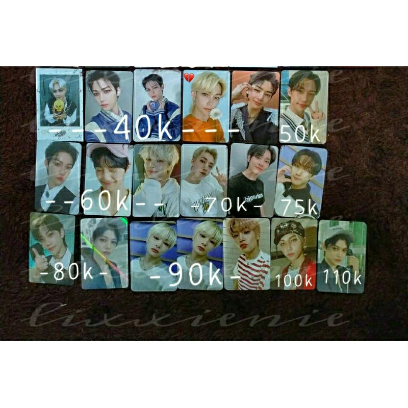 STRAY KIDS PHOTOCARD OFFICIAL Bang Chan Lee Know Changbin Hyunjin Han Felix Seungmin I.N Jeongin pol