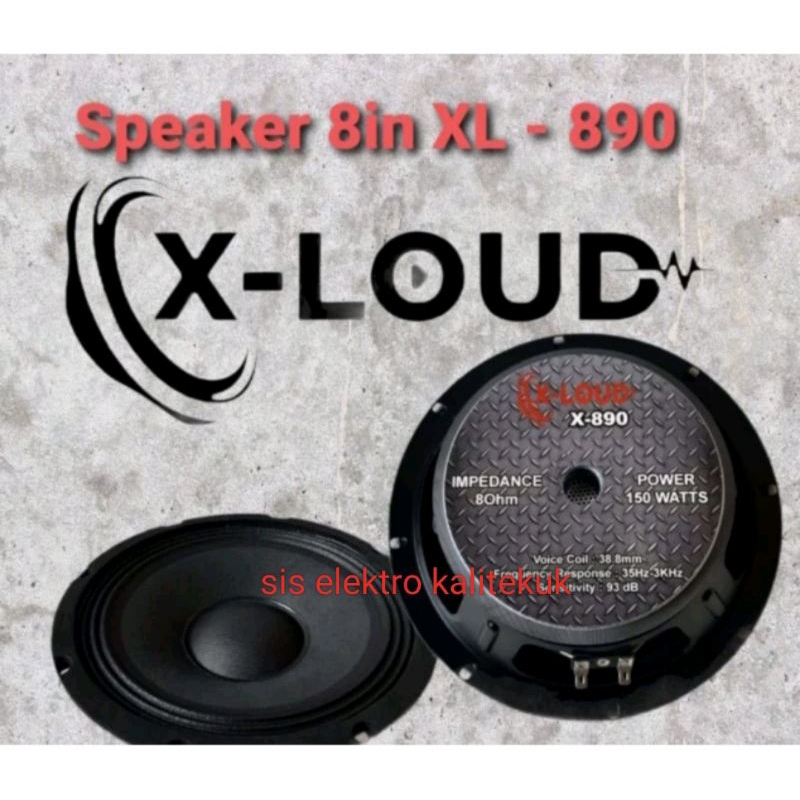 speaker xloud 8 Inch x-890 xloud x890 xoiud 8 inch