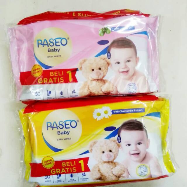 Paseo Baby Wipes 50's