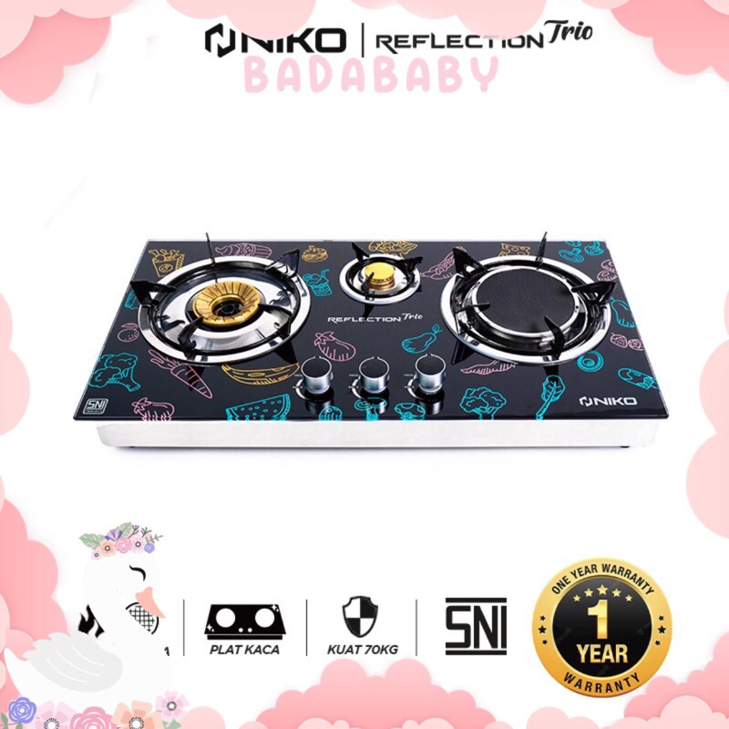 NIKO KOMPOR TANAM REFLECTION TRIO KOMPOR GAS TANAM 3 TUNGKU