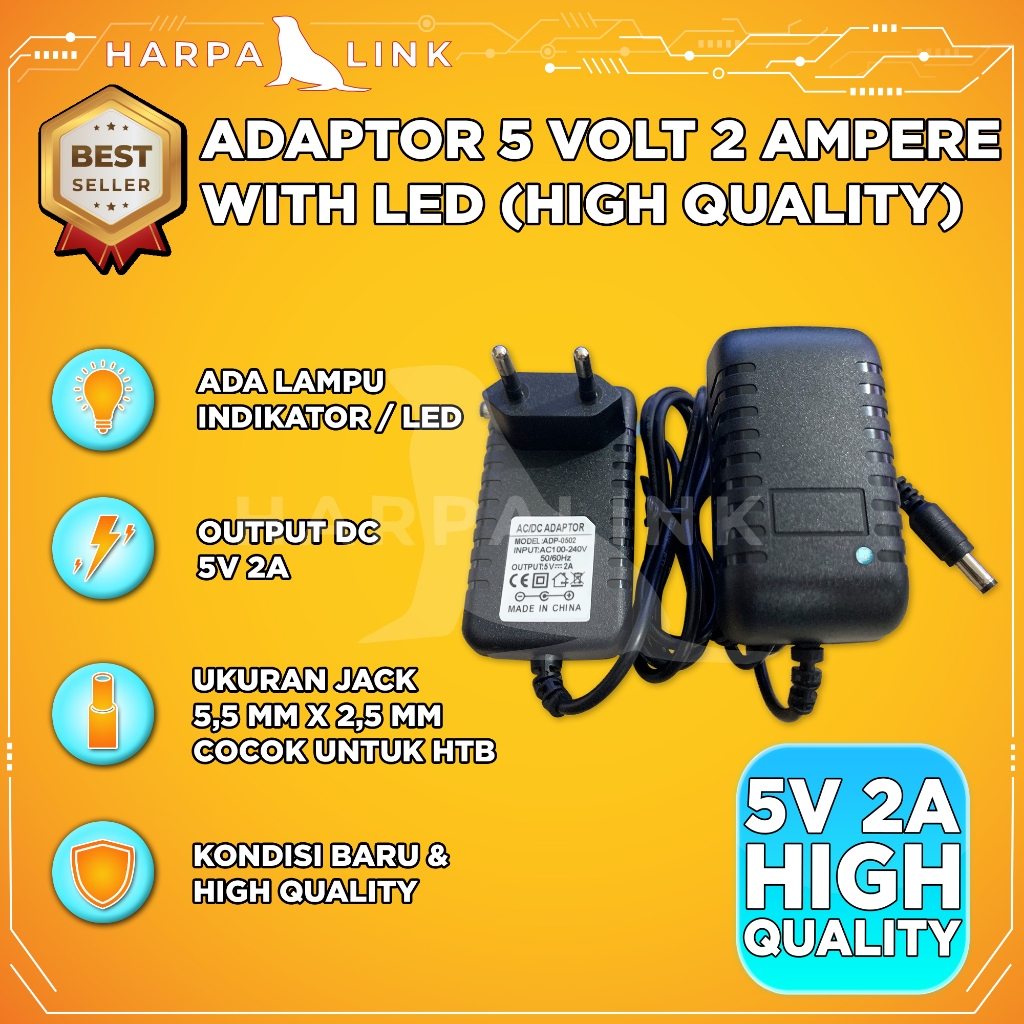 Adaptor 5V 2A LED Adaptor Konverter 5V 2A Power Supply Plug Adaptor Converter HTB 3100 DC 5 Volt 2 A
