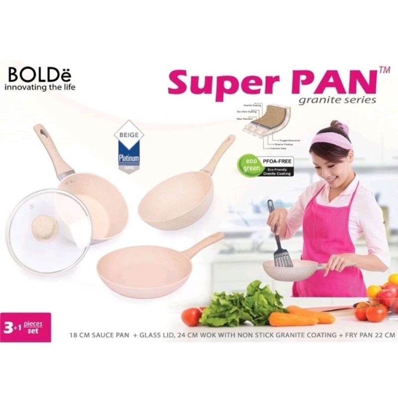 Bolde Super Pan 3in1 Beige Panci Set