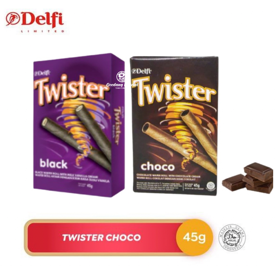 

[GROSIR!!] Delfi Twister KOTAK 35gr 1 DUS isi 24 PCS - grosir wafer roll nikmat termurah diskon