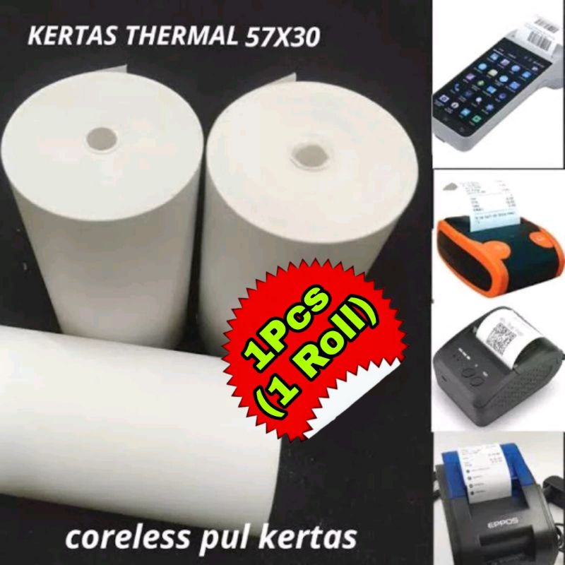 

KERTAS STRUK THERMAL 58x30mm - EDC / Kertas Printer Bluetooth
