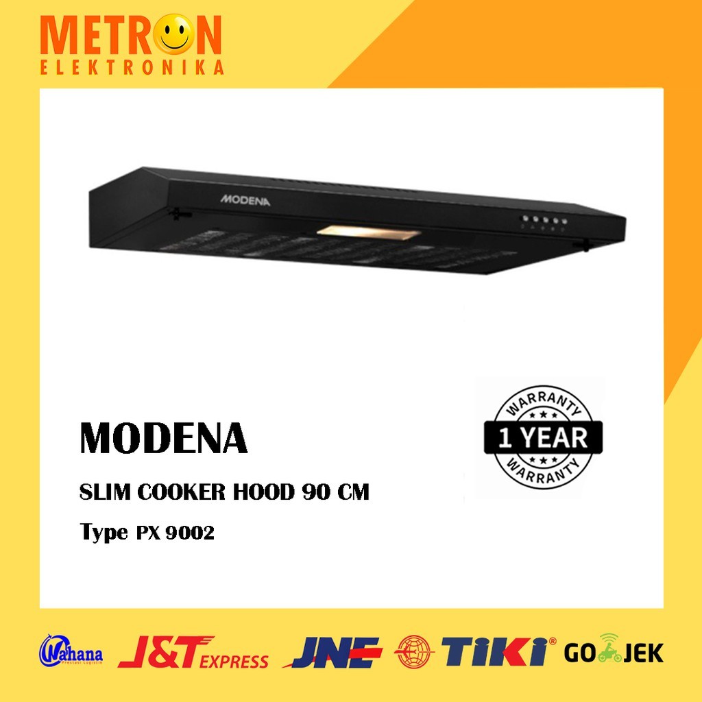 MODENA PX 9002 / COOKER HOOD SLIM 90 CM HITAM / PENGHISAP ASAP DAPUR / PX9002