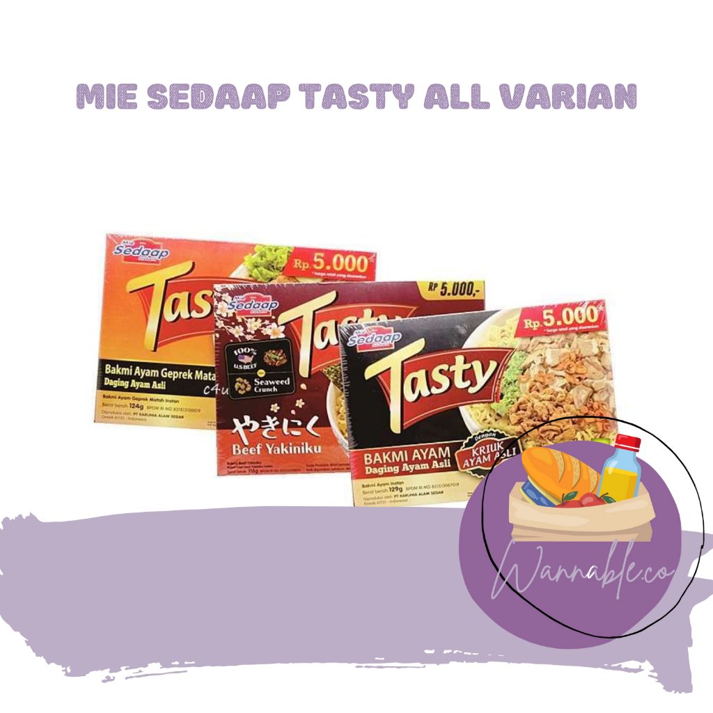 

MIE SEDAAP TASTY MIE INSTAN ALL VARIAN ORIGININAL TERMURAH