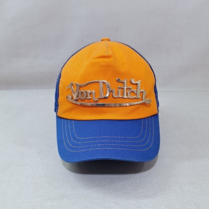 Topi Cap Trucker Von Dutch Script Logo Besi Second Original