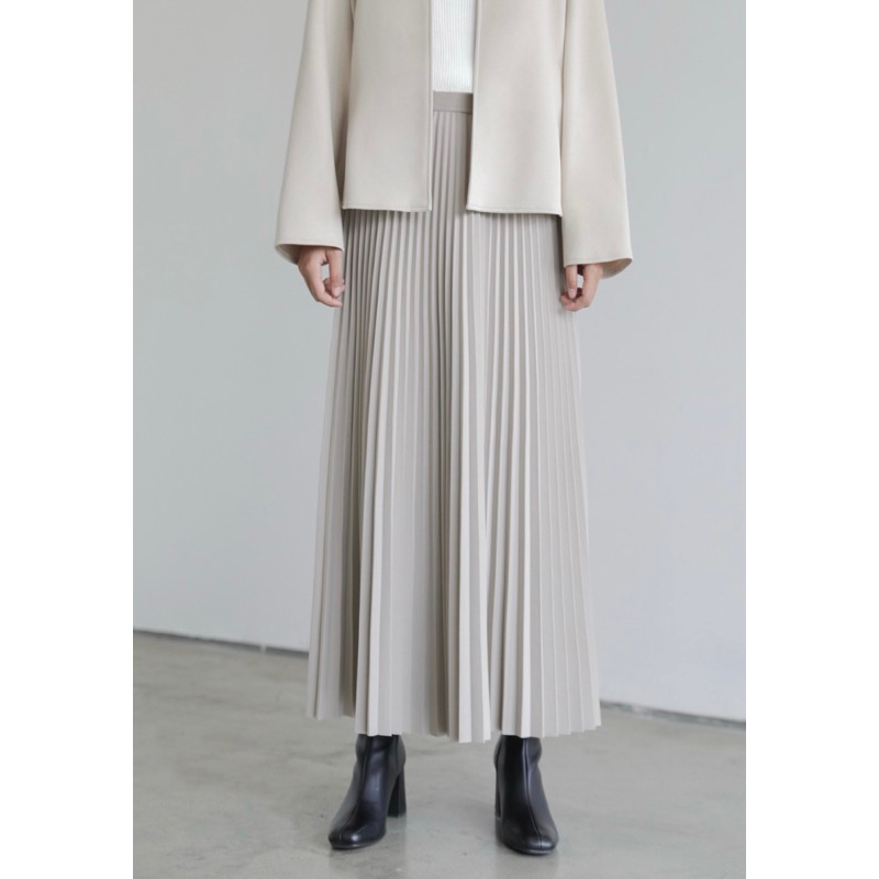 saba sunray skirt warna latte