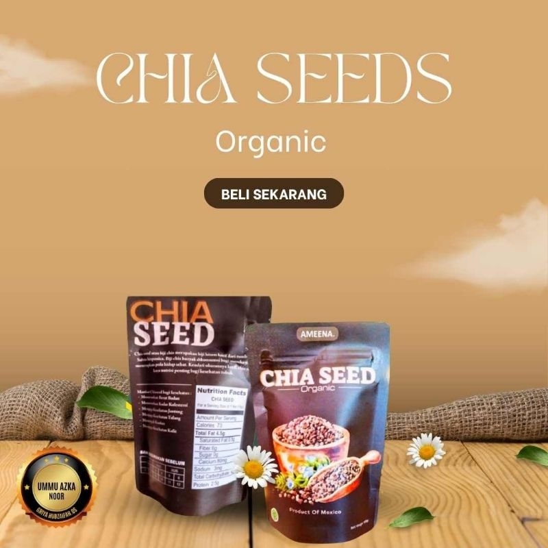 

CHIA SEEDS Organic 100 gram | Superfood | Suplemen Kalsium | Chia Seeds Original