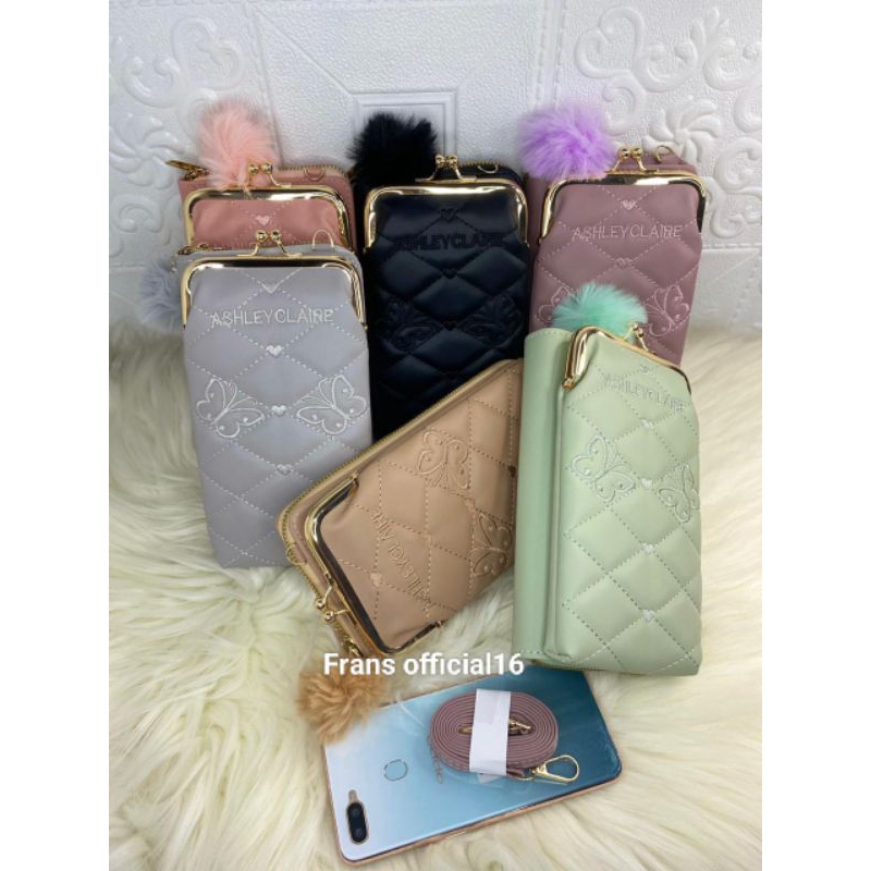 Dompet Hp Behel Resleting 1 Tas Slempang Wanita Import Kualitas Premium