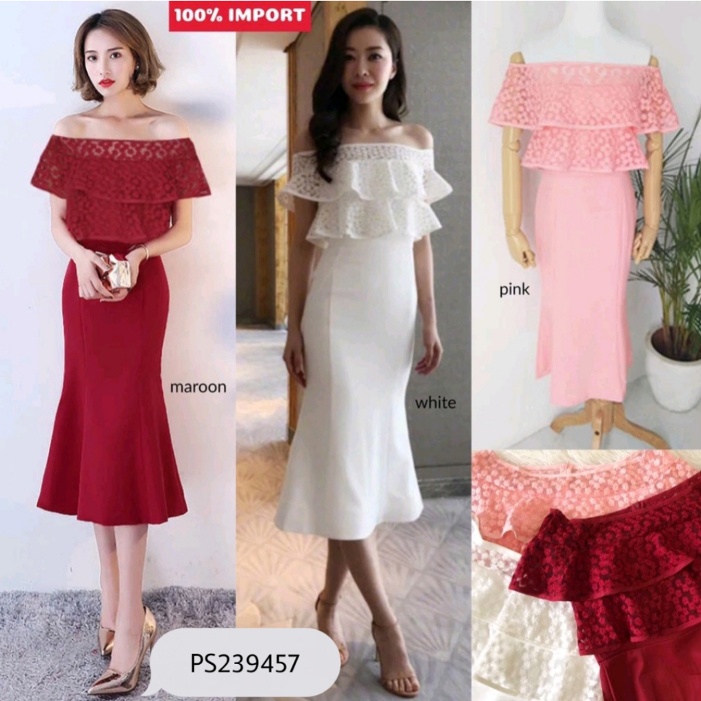 (PS) REALPIC DRESS PREMIUM ORGANZA PS239457/ Organza Ruffle Dress Premium