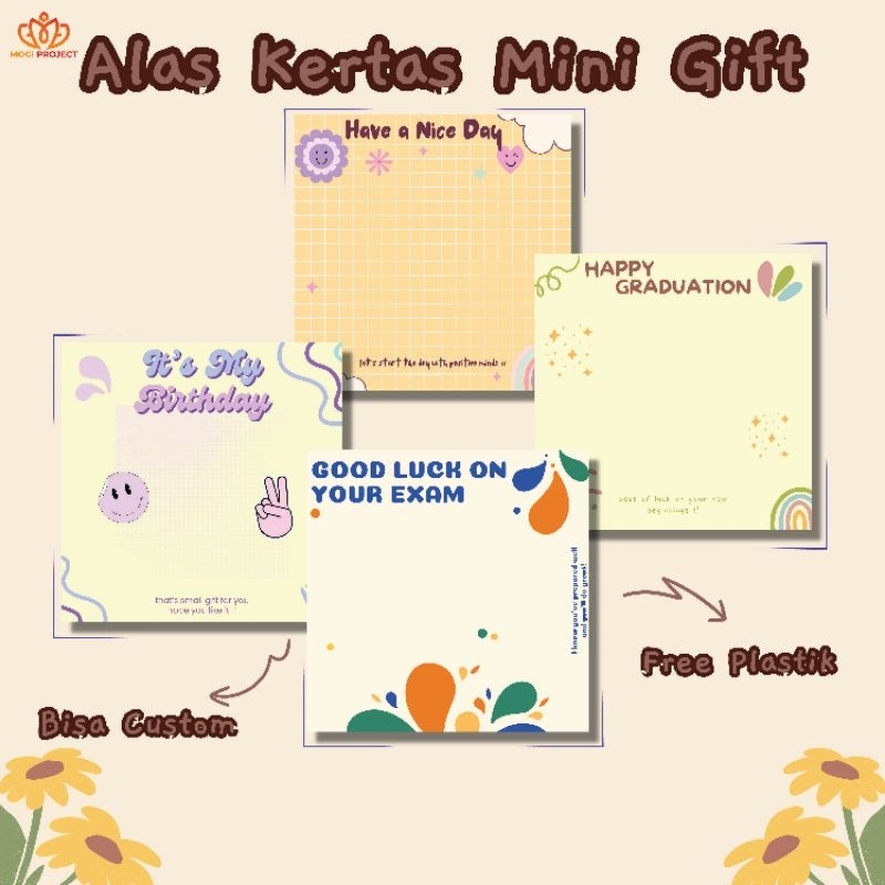 

Alas Kertas Mini Gift I | Bisa Custom Design & Teks | Free Plastik