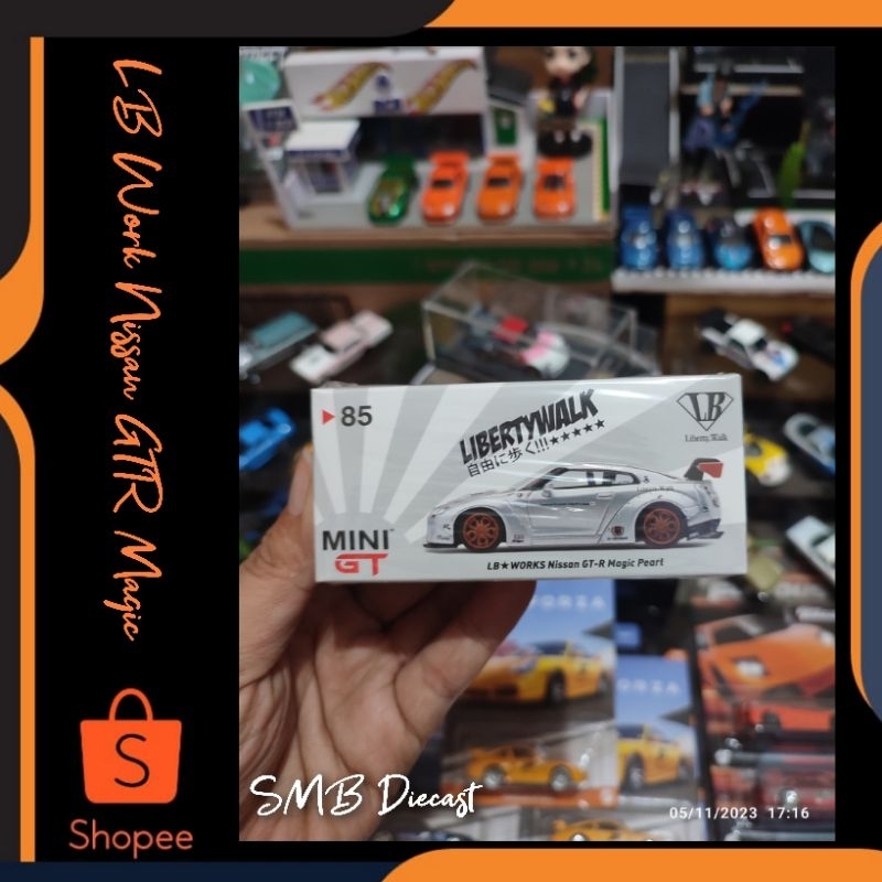 MINI GT 85 LB WORK NISSAN GT-R MAGIC PEARL